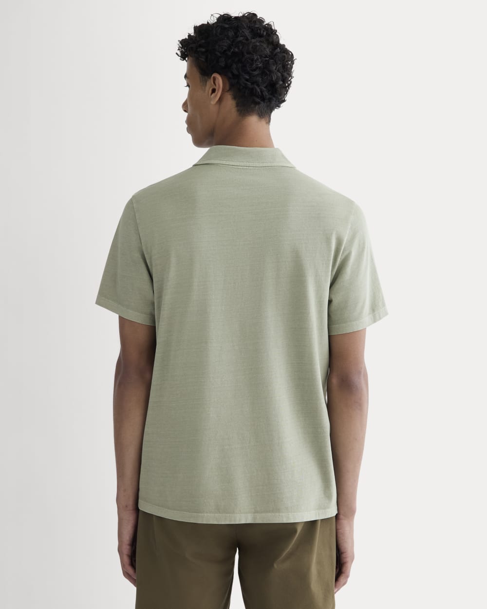 The Essential Organic Garment-Dyed Polo | Seagrass - Image 5