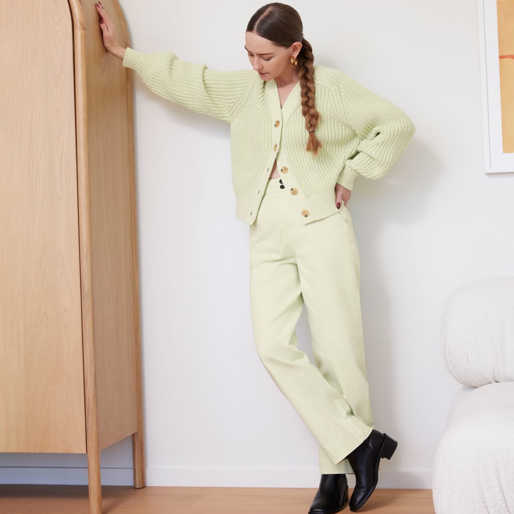 The Organic Wide-Leg Pant | Seafoam Green - Image 9