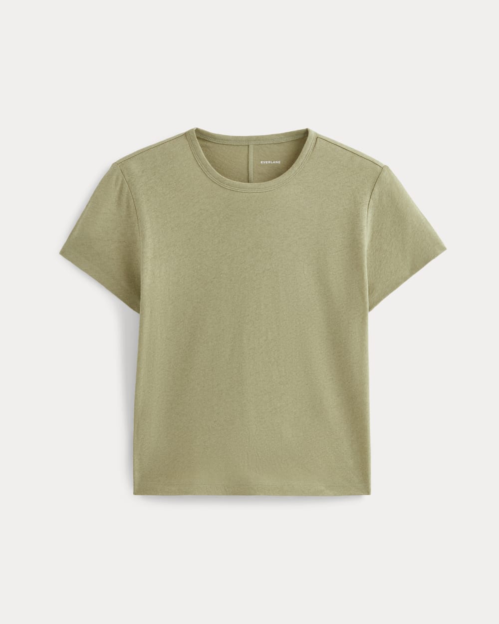 The Box-Cut Tee in Cotton Linen | Eucalyptus - Image 2