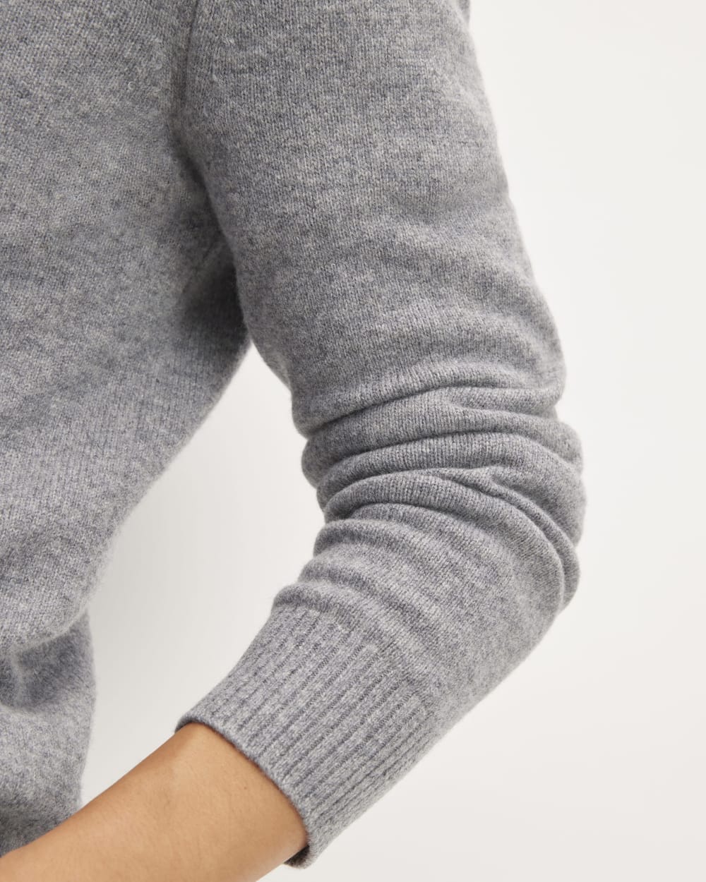 The Premium Merino Crew Neck Sweater | Heathered Mid-Grey - Image 5