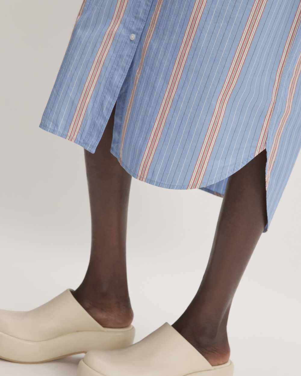 The Midi Cotton Shirt Dress | Parisian Blue / Black / Rusted Red / Bone - Image 4