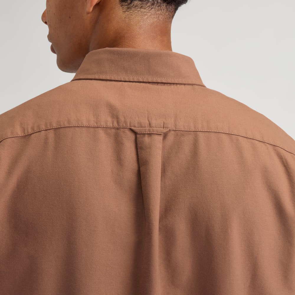 The Organic Short Sleeve Oxford Shirt | Carob Brown - Image 5