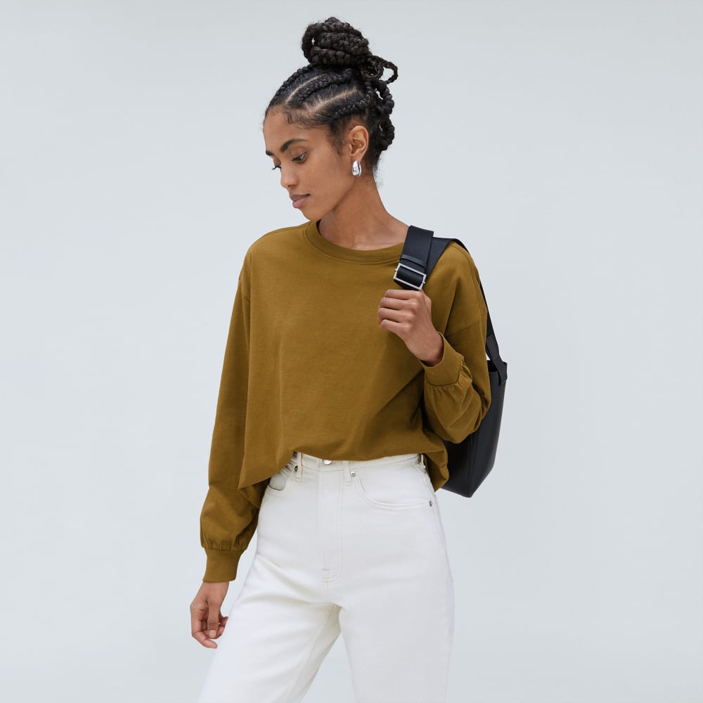 The Organic Cotton Long-Sleeve Tee | Tapenade - Image 5