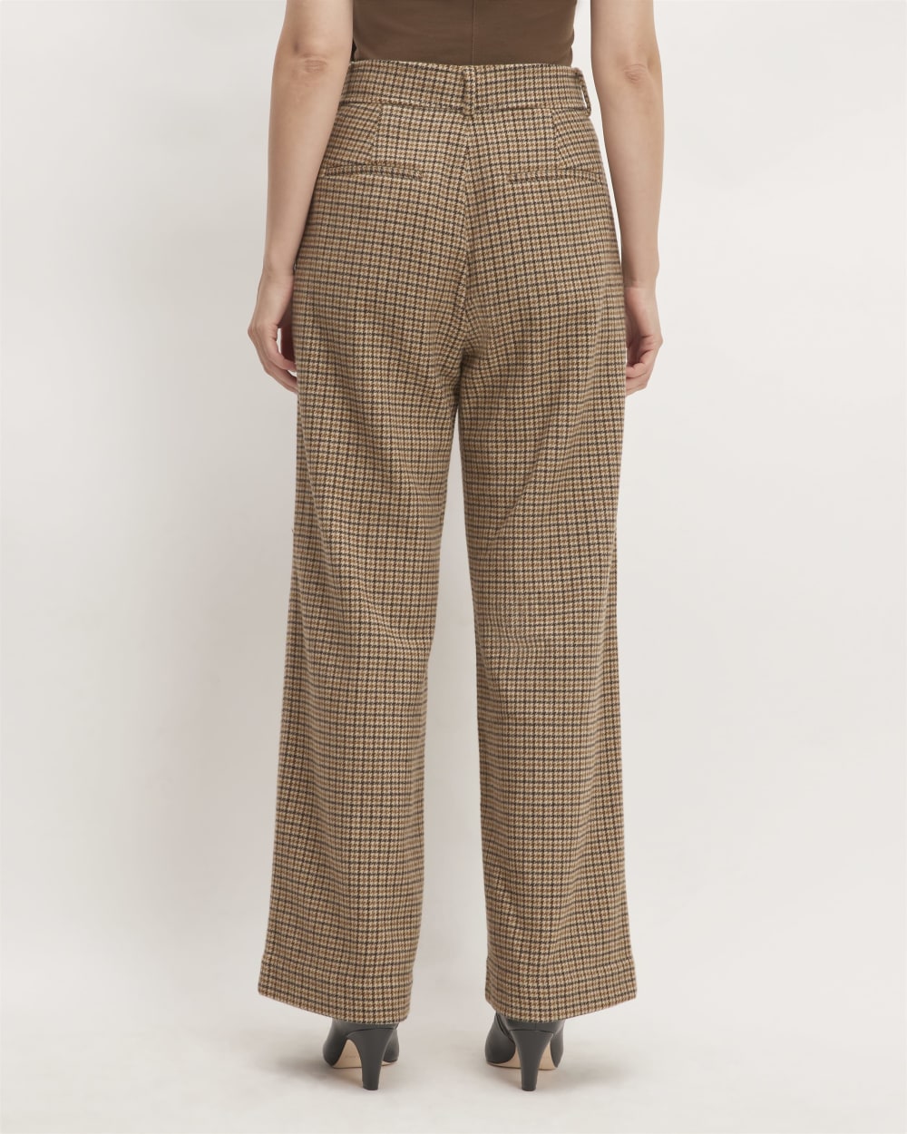 The ReWool® Way-High Drape Pant | Camel Houndstooth - Image 6