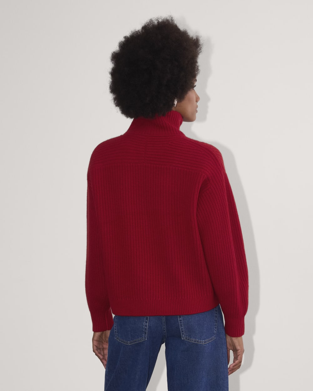 The Half-Zip Sweater in Luxe Merino | Berry Red - Image 5