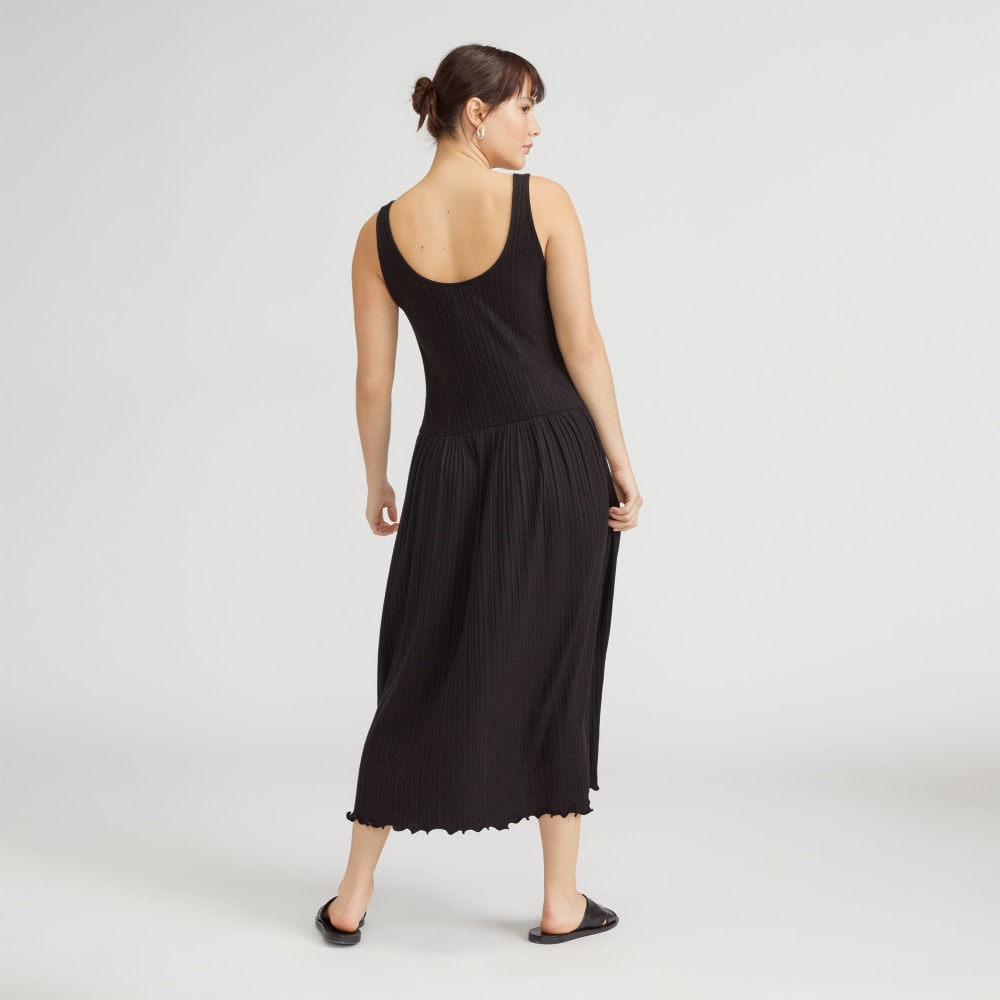The Rib Soft Knit Scoop-Neck Dress | Black - Image 3