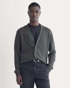 The Classic Cardigan in Everyday Cotton | Heathered Soot