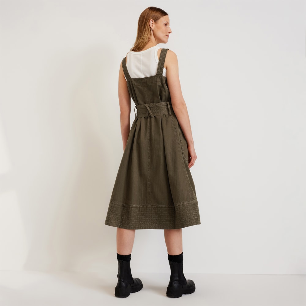 The Organic Cotton Herringbone Dress | Beech - Image 3