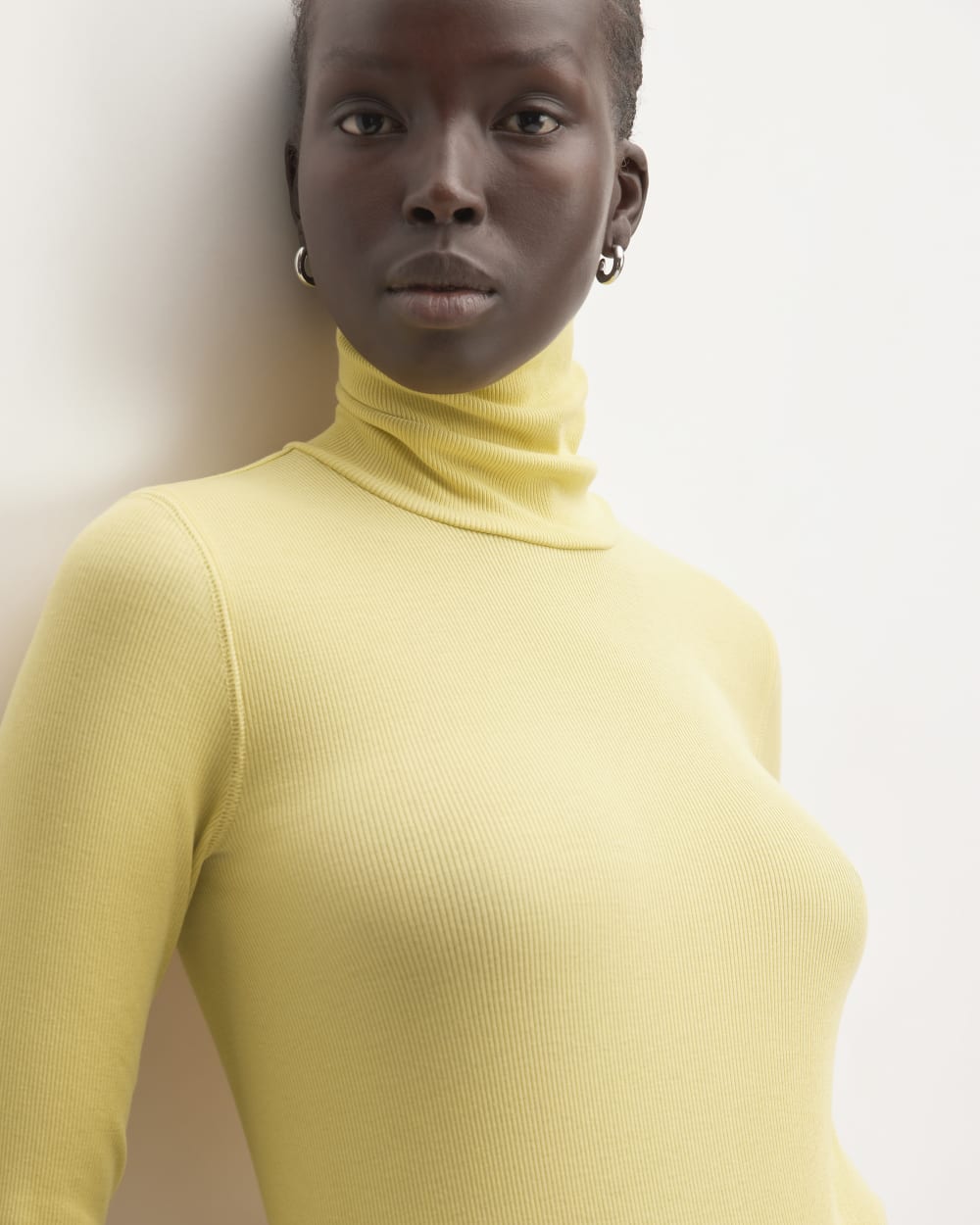 The Luxe Rib Turtleneck | Raffia - Image 3