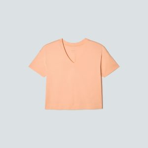The Organic Cotton Slouchy V-Neck | Apricot