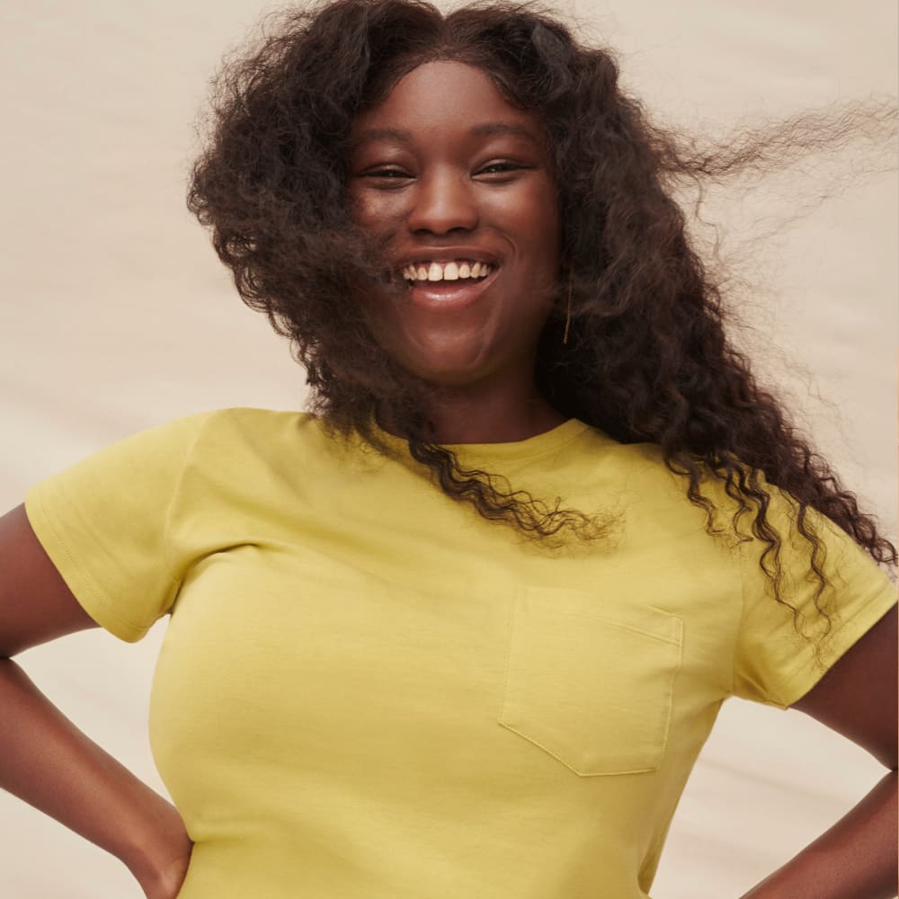 The Box-Cut Tee in Essential Cotton | Leek | Pocket - Image 2