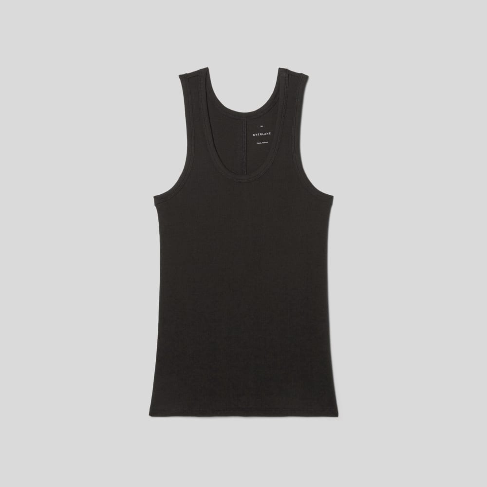 The Luxe Rib Tank | Black - Image 2