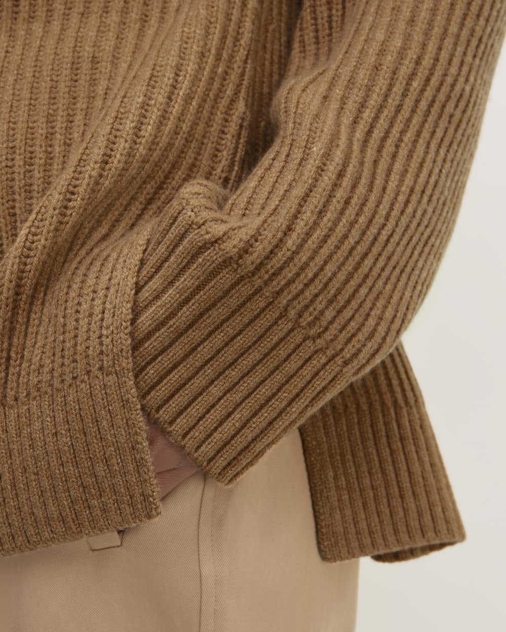 The Oversized Crew in Luxe Merino | Deep Camel - Image 5