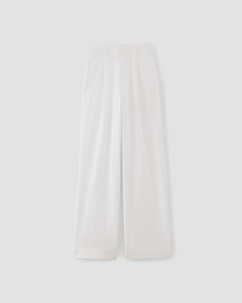 The Draper Pleated Pant in Buttersmooth | White | 30 Inseam - Image 2