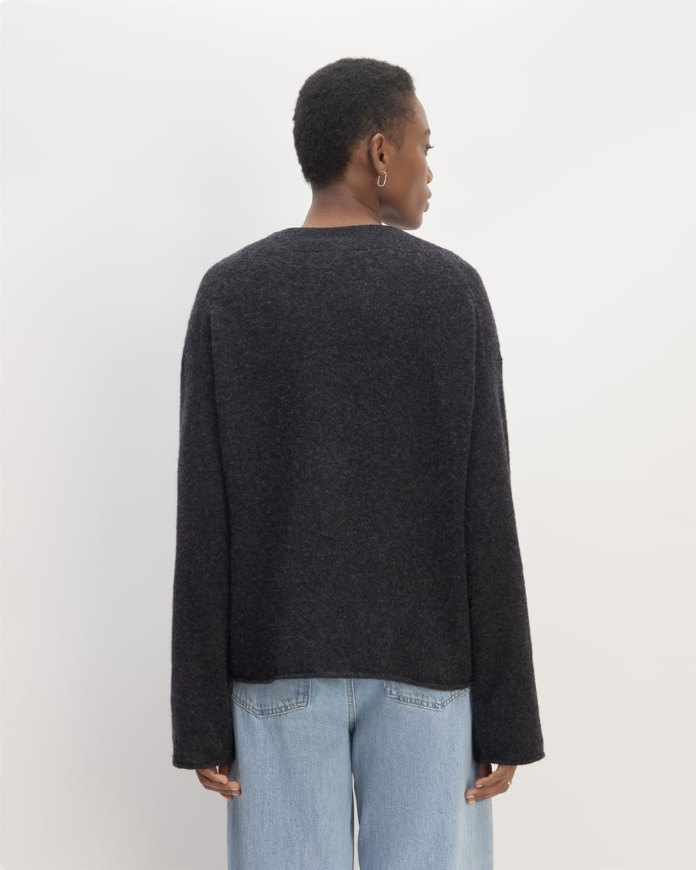 The Cozy-Stretch V-Neck Sweater | Charcoal - Image 6