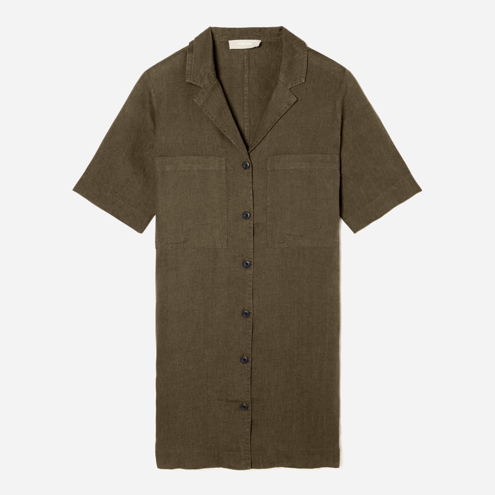 The Linen Workwear Dress | Beech