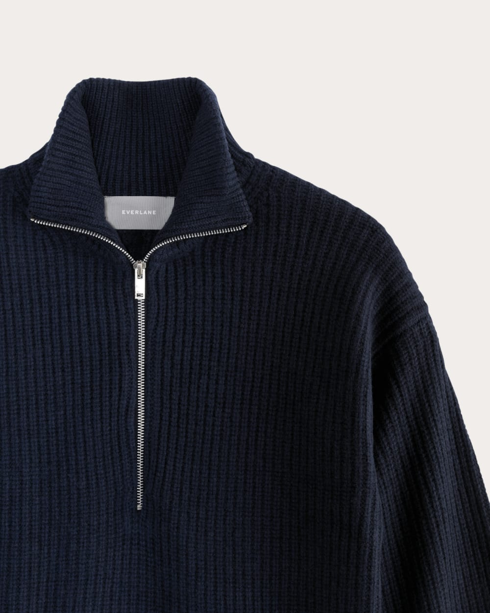 The Half-Zip Sweater in Luxe Merino | Navy - Image 8