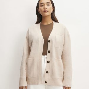 The Cozy-Stretch Relaxed Cardigan | Whisper Pink