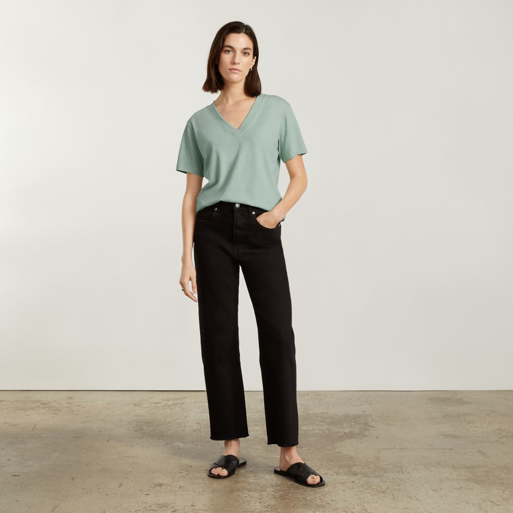 The Vintage V-Neck Hemp Tee | White Sage - Image 4