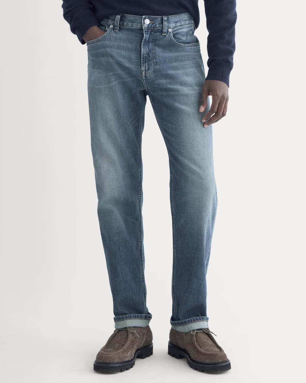 The Selvedge Straight Fit Jean | Drake Vintage Mid Wash - Image 3