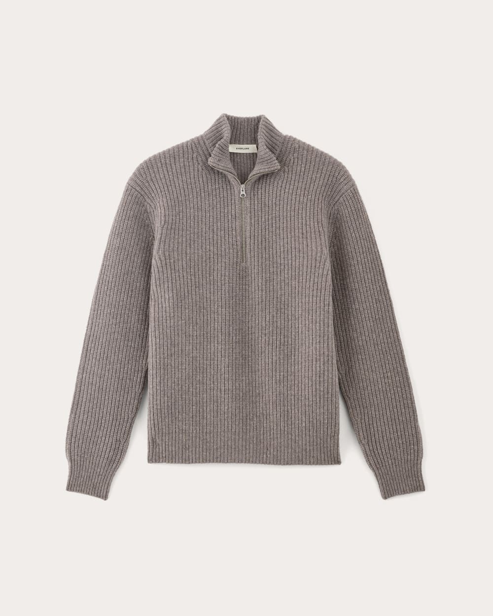 The Felted Merino Half-Zip Sweater | Taupe Melange - Image 2
