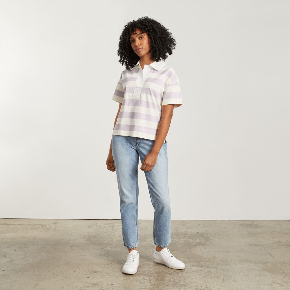 The Retro Jersey Polo | Pale Orchid / Canvas - Image 5