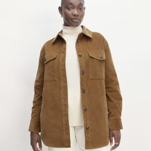 The Corduroy Oversized Shirt Jacket | Toasted Coconut