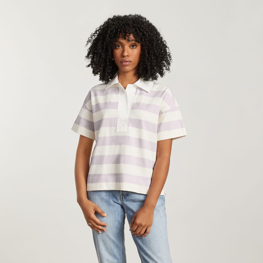 The Retro Jersey Polo | Pale Orchid / Canvas - Image 2