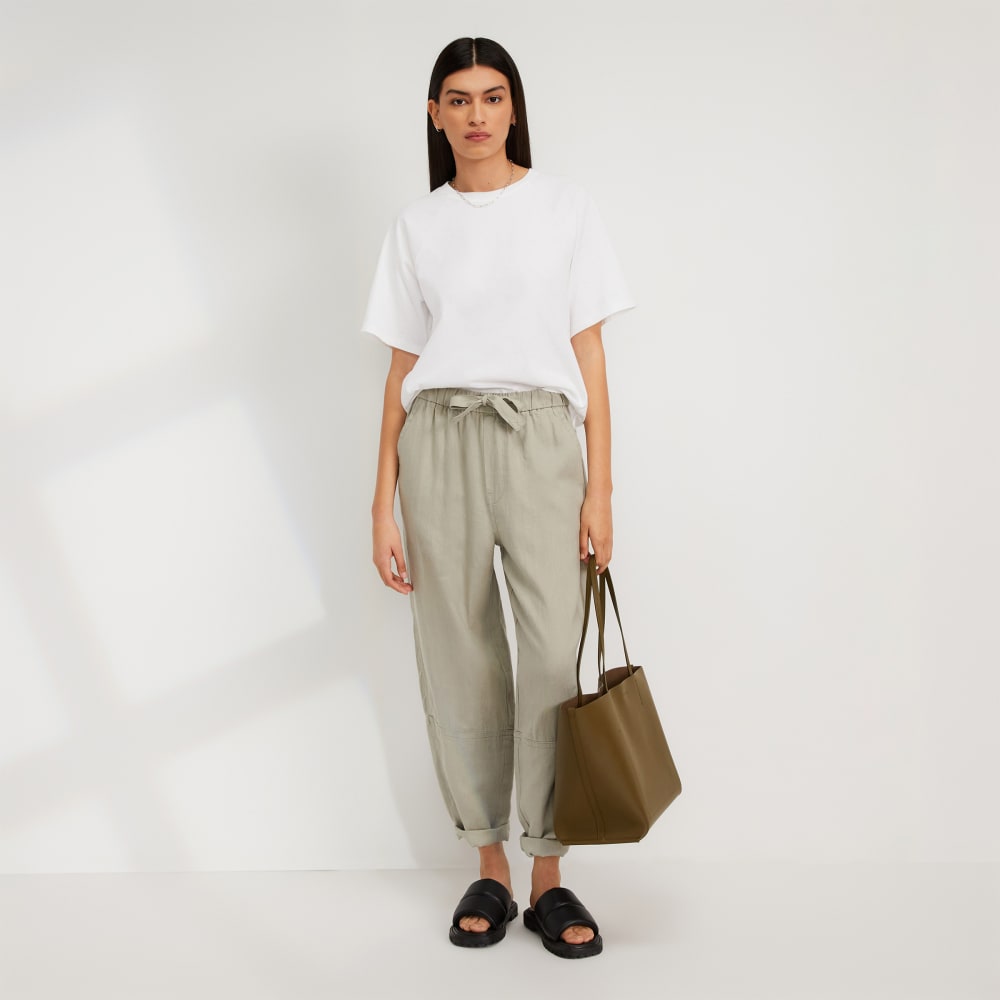 The Linen Pull-On Barrel Pant | Seagrass - Image 6