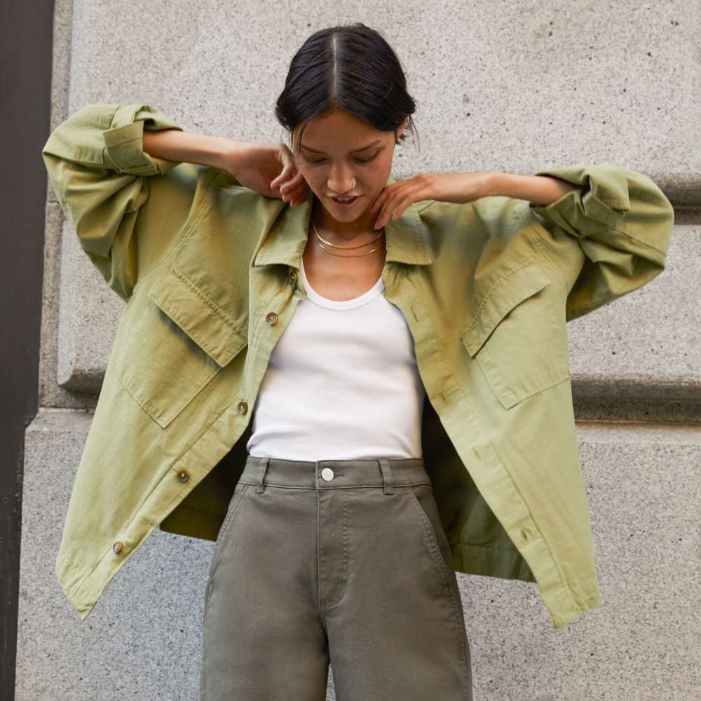 The Pima Micro-Rib U-neck Tank | White - Image 7