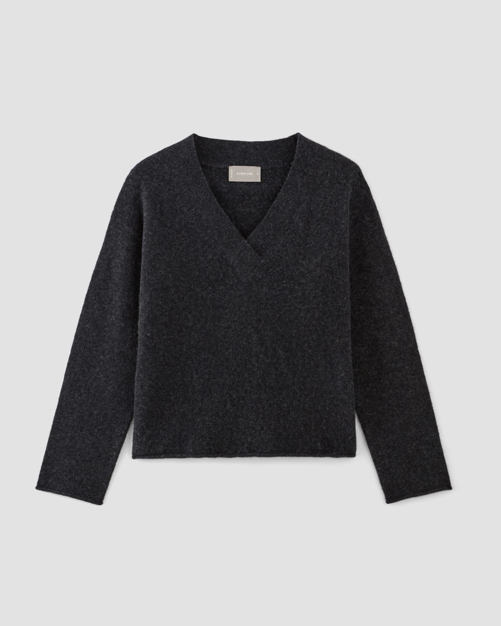 The Cozy-Stretch V-Neck Sweater | Charcoal - Image 2