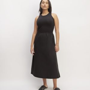 The Supima® High-Neck Riviera Dress | Black