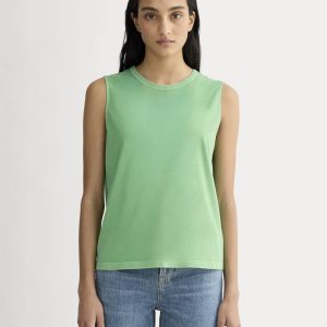 The Boyfriend Tank in Essential Cotton | Green Garment Dye