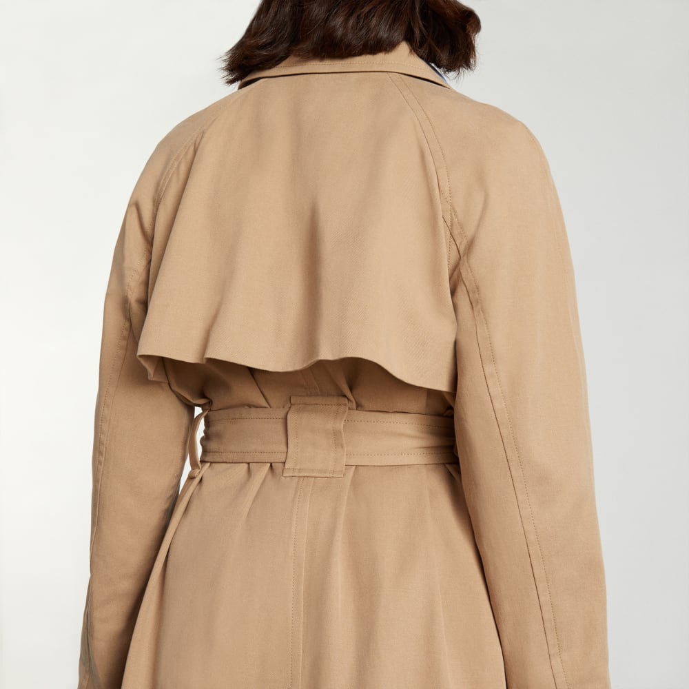 The Gathered Drape Trench | Ash Brown - Image 6