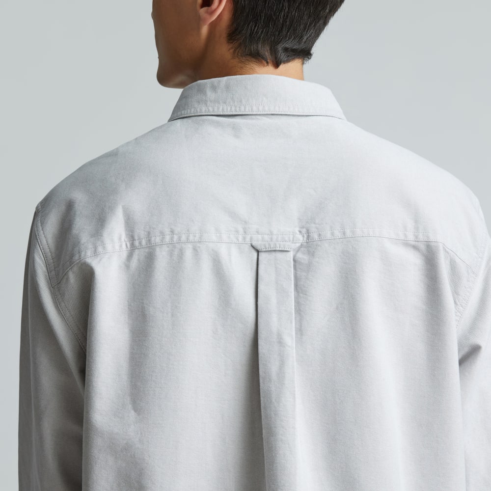 The Organic Oxford Relaxed Utility Shirt | Grey - Image 5