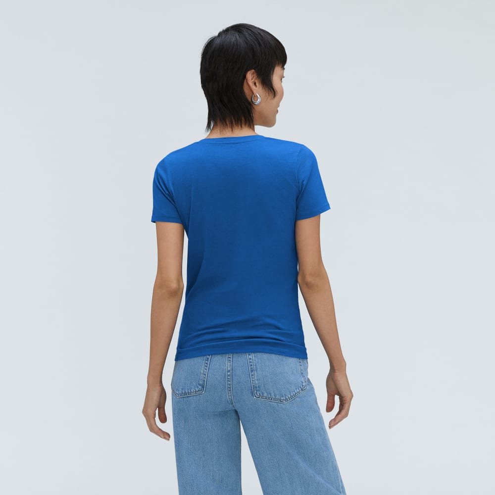 The Organic Cotton V-Neck | Lapis Blue - Image 3