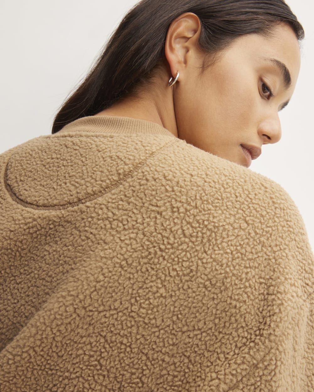 The ReNew Fleece Oversized Crew | Tiger's Eye - Image 4