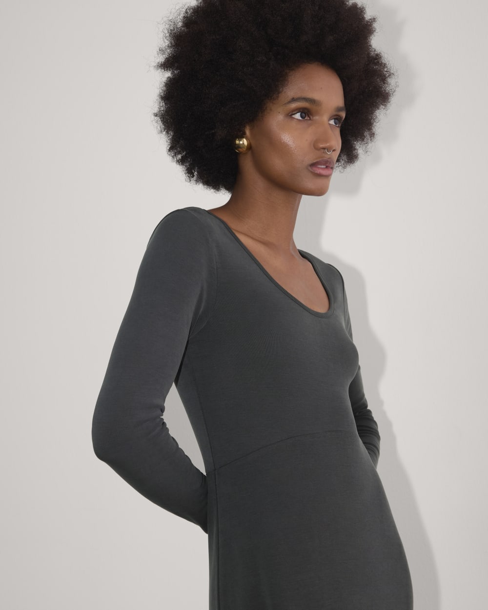 The Maddie Dress in Butterknit | Black - Image 3