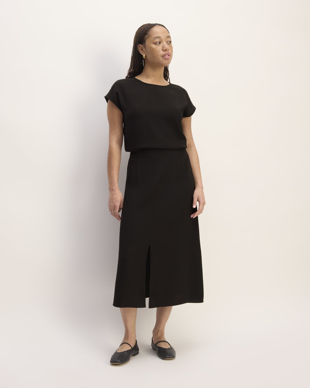 The Mini Jacquard Stripe Top | Black - Image 3