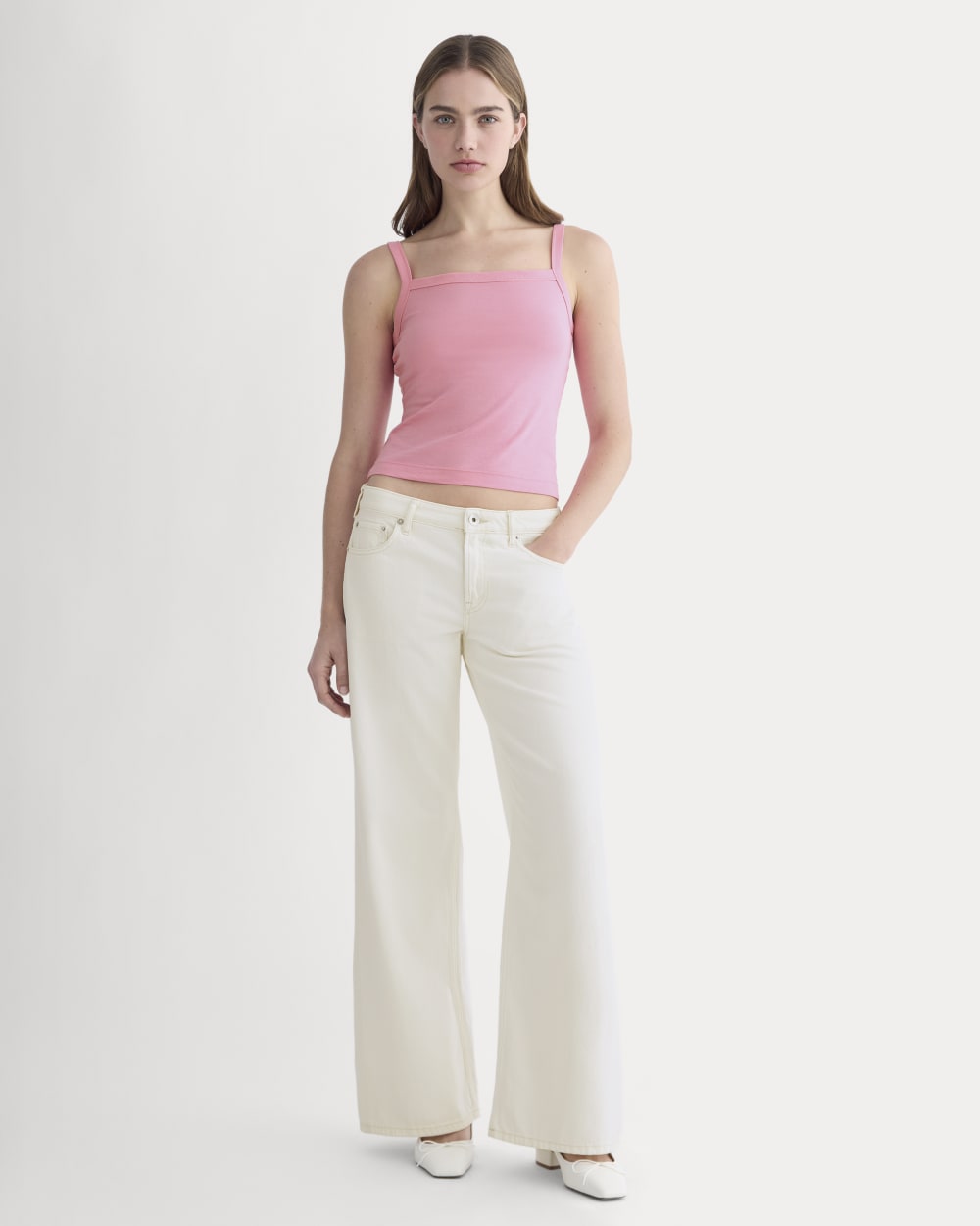 The Essential Square-Neck Tank | Deep Pink - Image 3