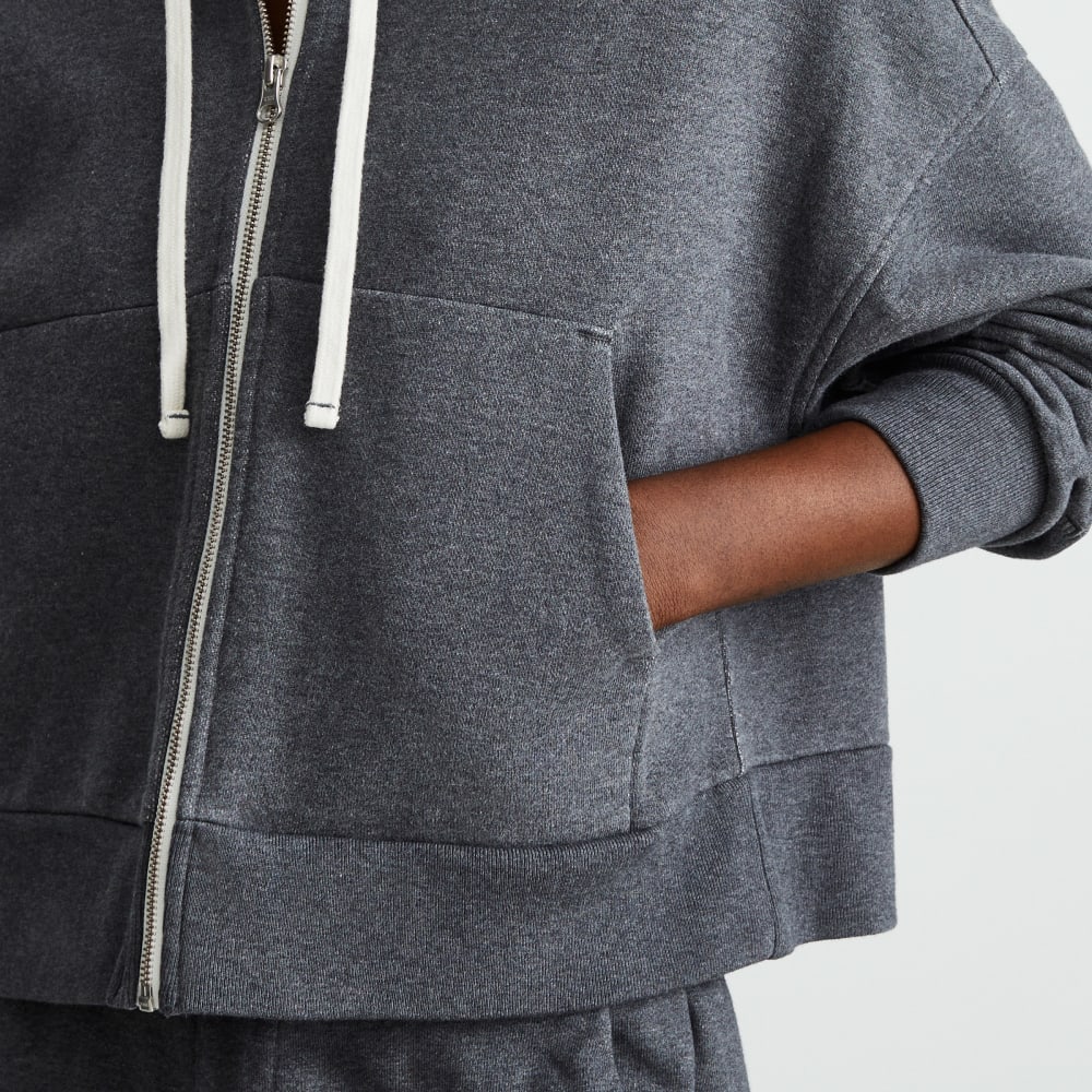 The Track Organic Cotton Hoodie | Dark Heather Grey - Image 6