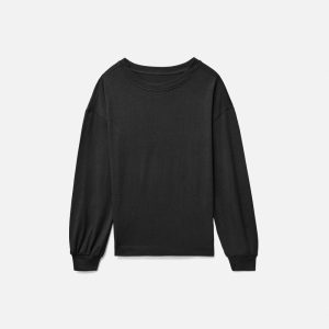 The Organic Cotton Long-Sleeve Tee | Black