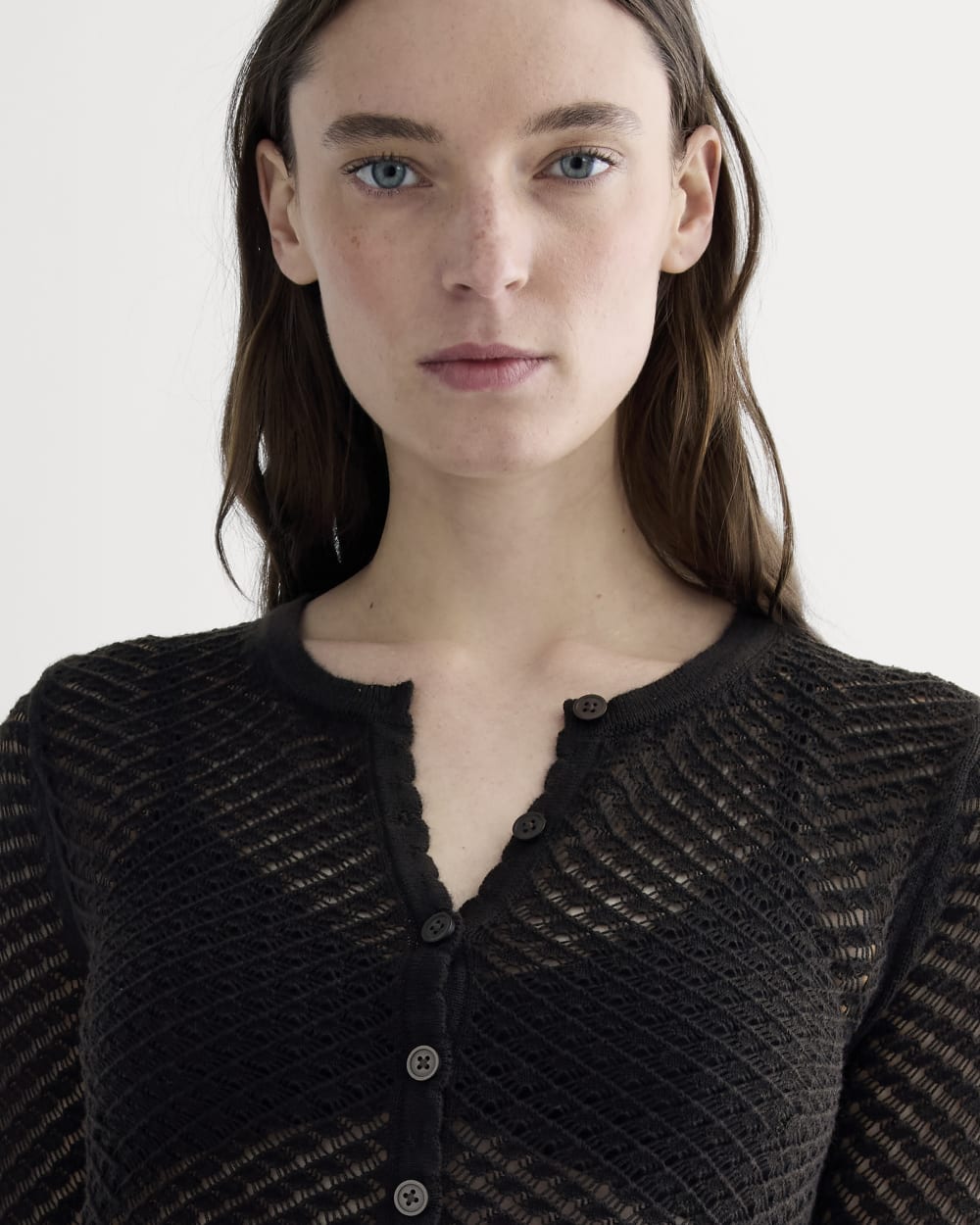 The Lace Knit Cardigan | Black - Image 4
