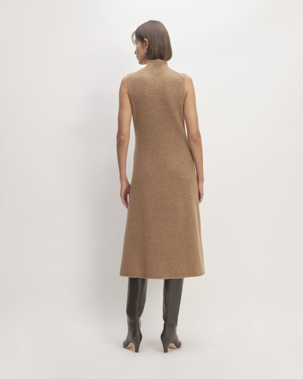 The Cozy-Stretch Sleeveless Midi Dress | Heathered Toasted Coconut - Image 6