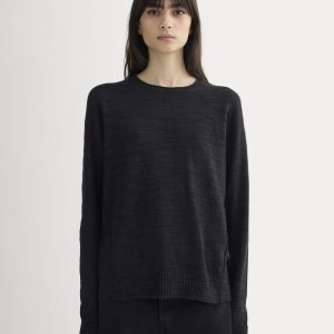 The Slouch Sweater in Cotton Linen | Black