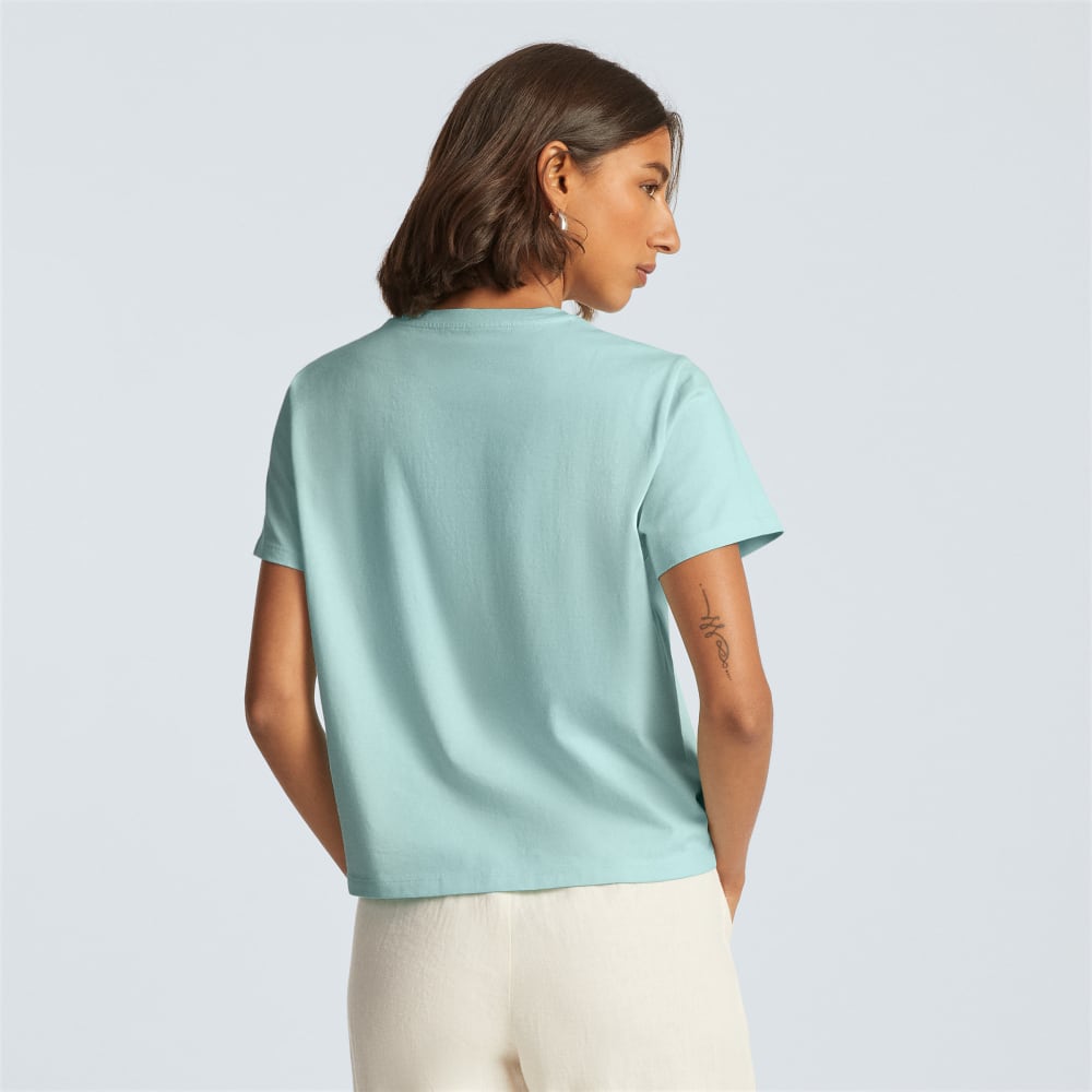 The Box-Cut Tee in Essential Cotton | Ice Blue | No Pocket - Image 3