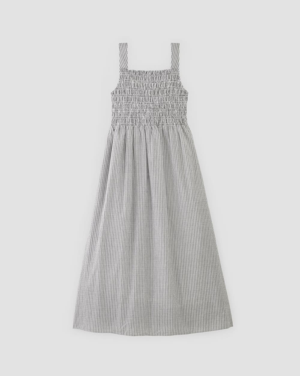 The Gauze Smock Dress | White / Black - Image 2