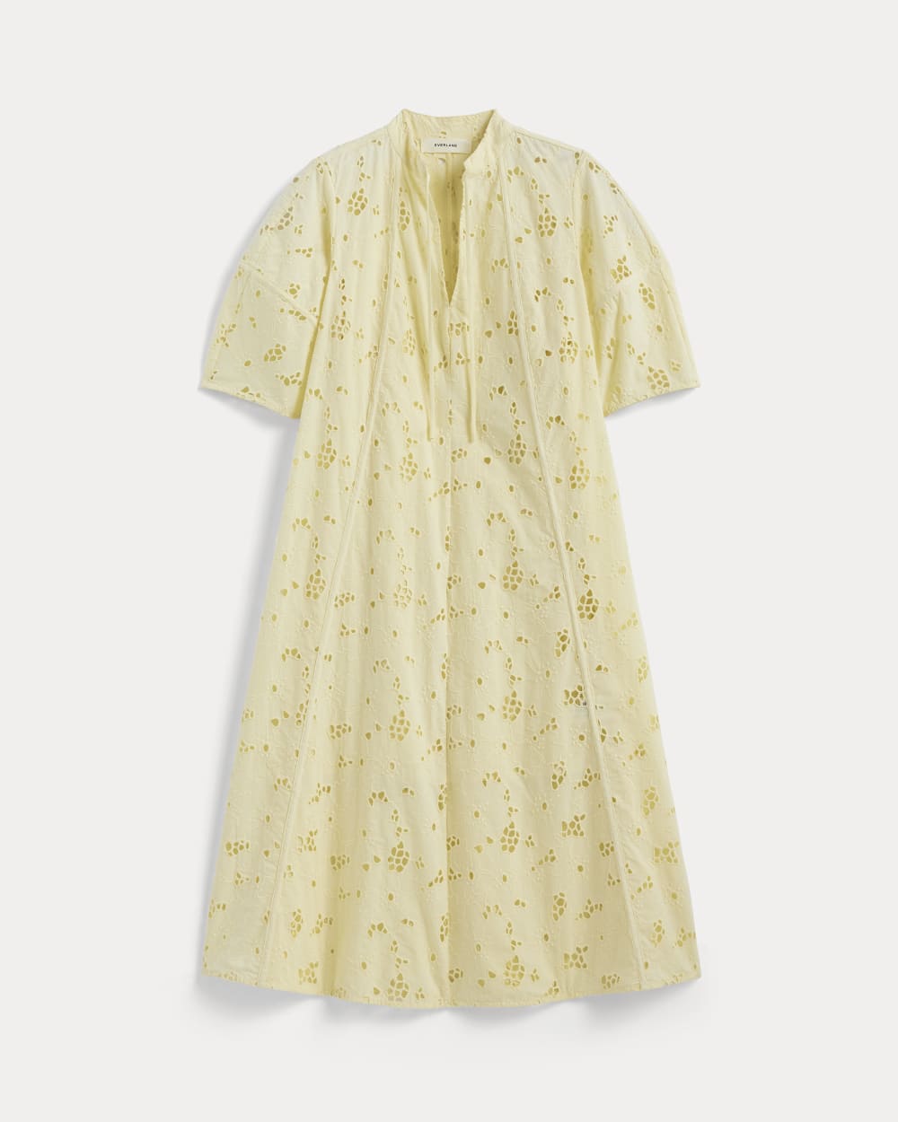 The Eyelet Midi Dress | Light Yellow - Image 2