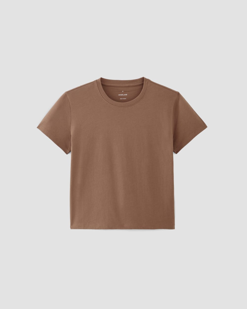 The Box-Cut Tee in Essential Cotton | Carob Brown | No Pocket - Image 2