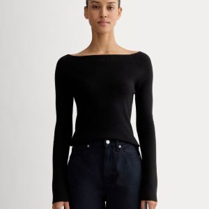 The Knit Boatneck Top | Black